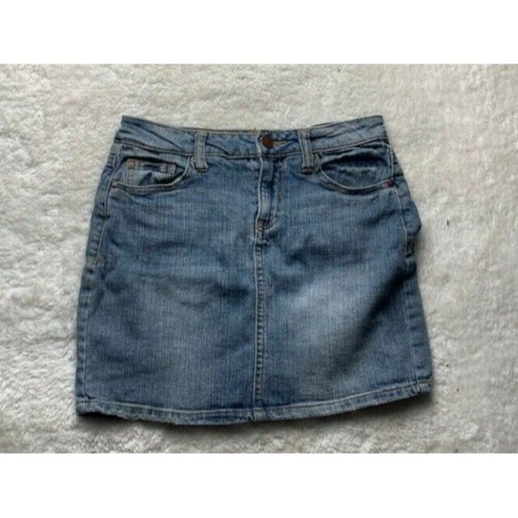 Ivy & Main Juniors Skirt Size 1 Light Wash Stretch Short Light Distressi… - Picture 1 of 3